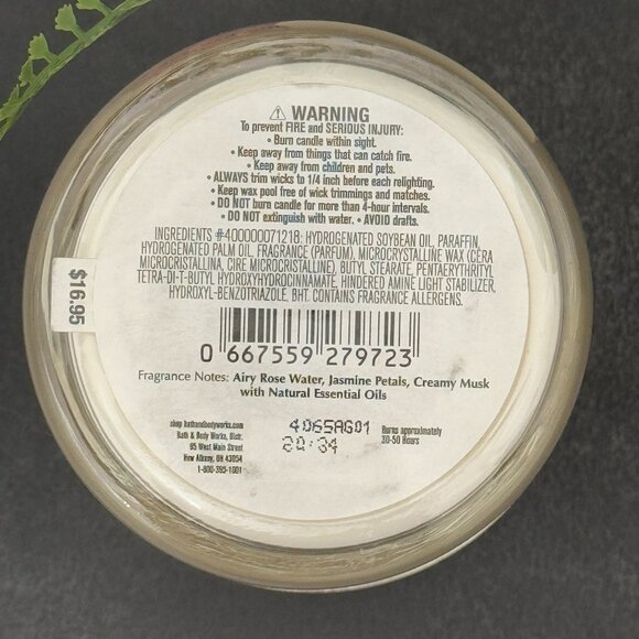 BBW Love You Mom Rose Bath & Body Works Single Wick Candle - Picture 10 of 10
